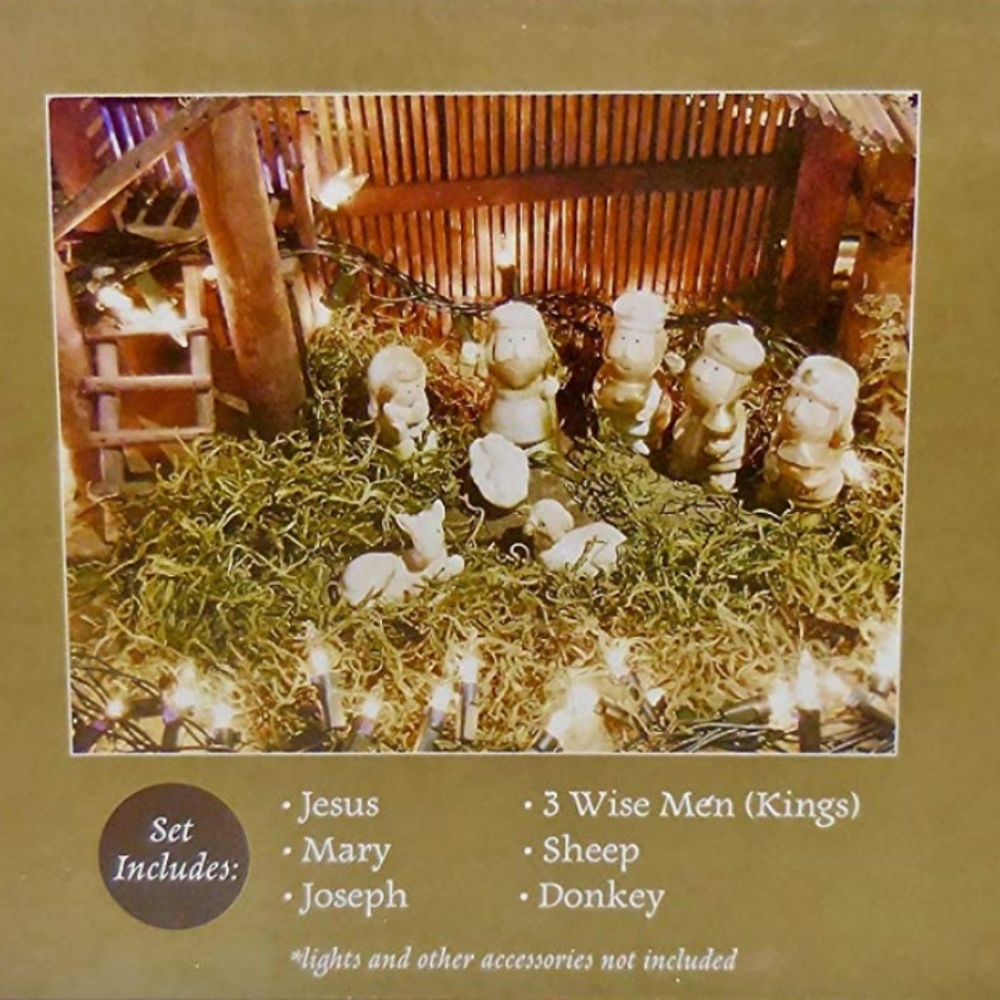 8 Piece White Porcelain Nativity Set New! - Picture 3 of 3